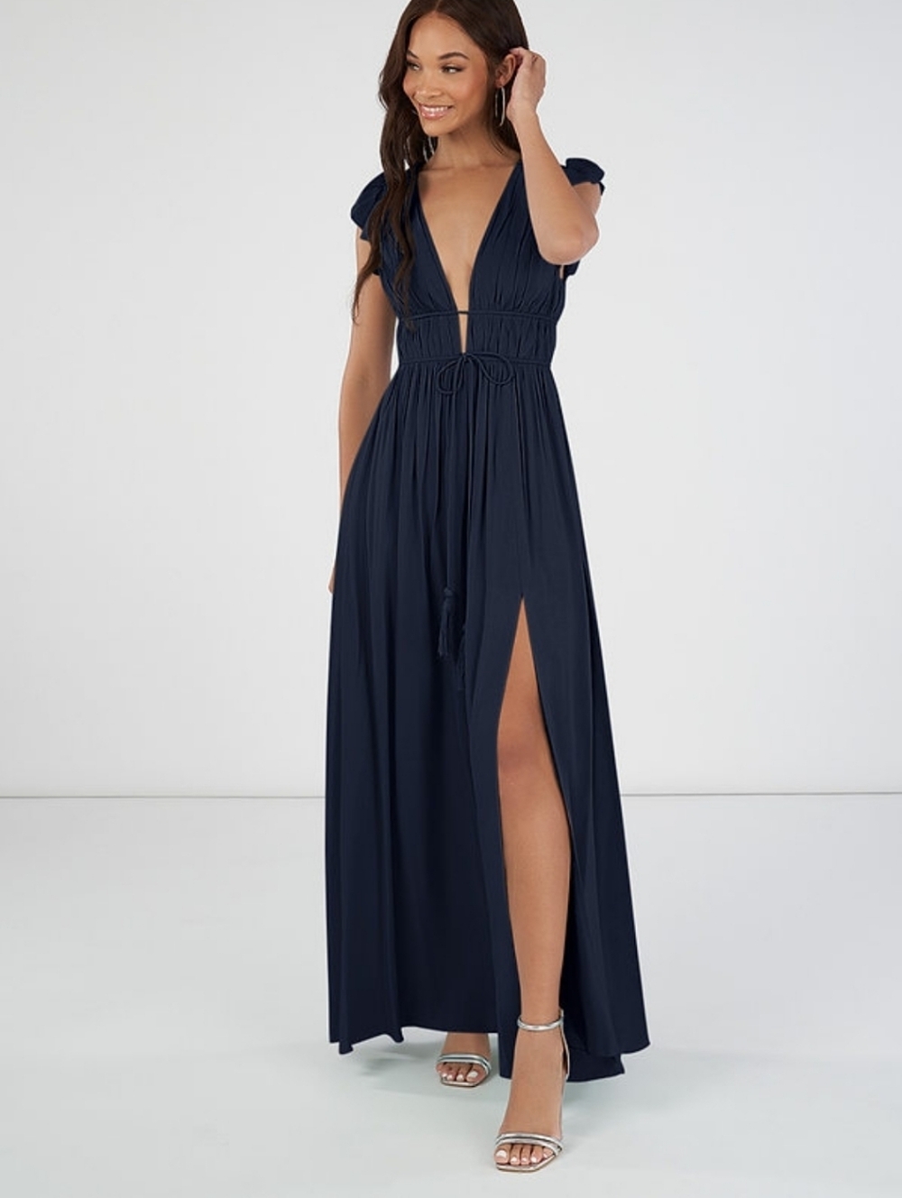 NEW Azazie Santorini Dress - Navy Blue, Size A6